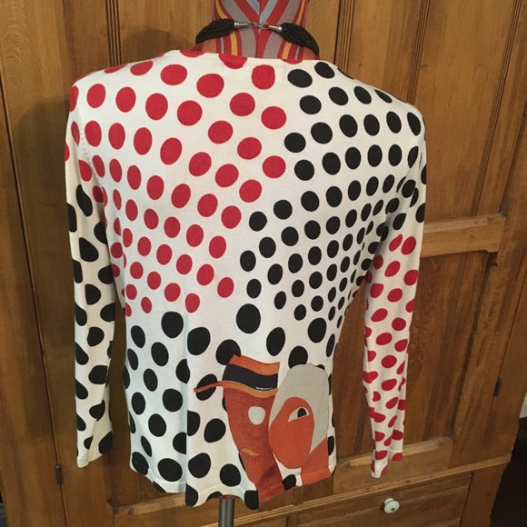 Unique multi- color/ themed top. Long sleeve - Picture 4 of 10